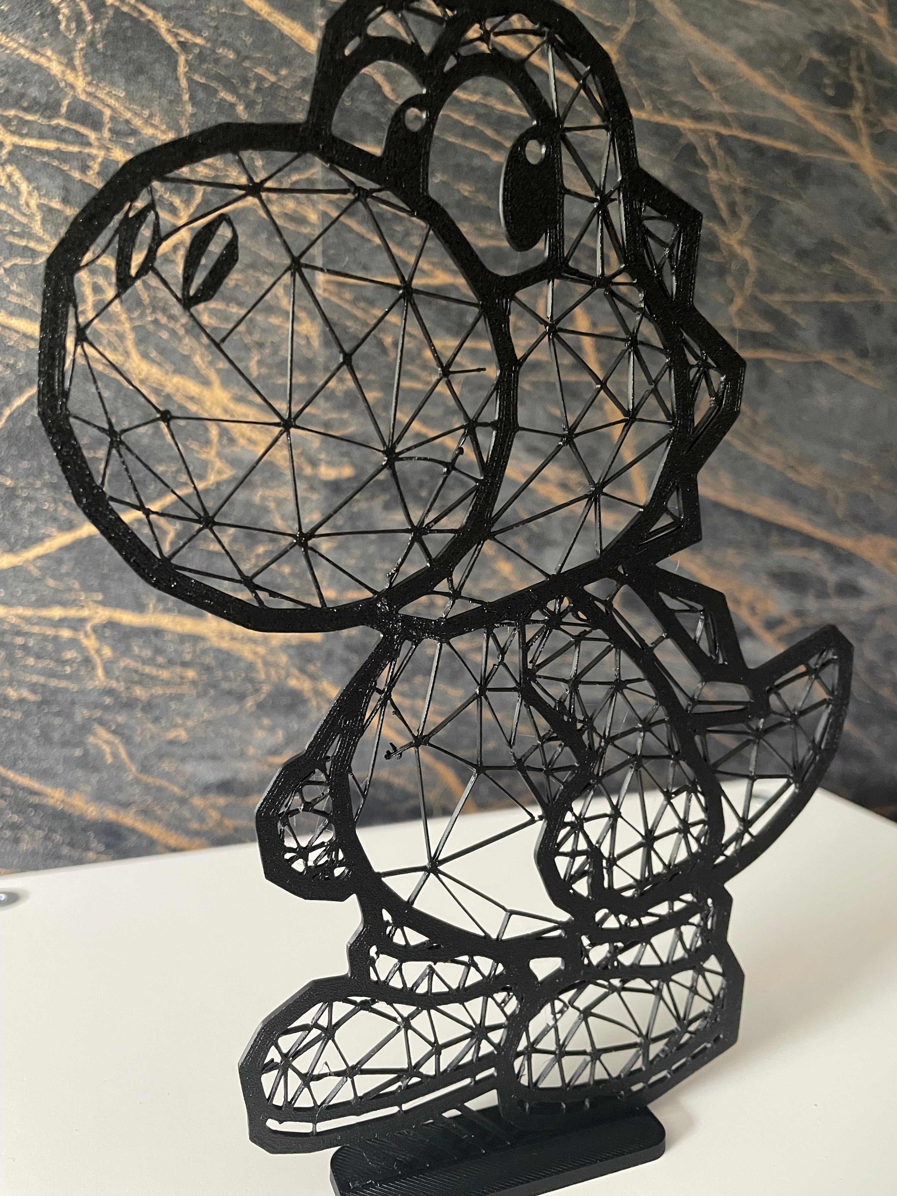 🟢 Yoshi Line Art – Stylische Dekofigur für echte Nintendo-Fans!