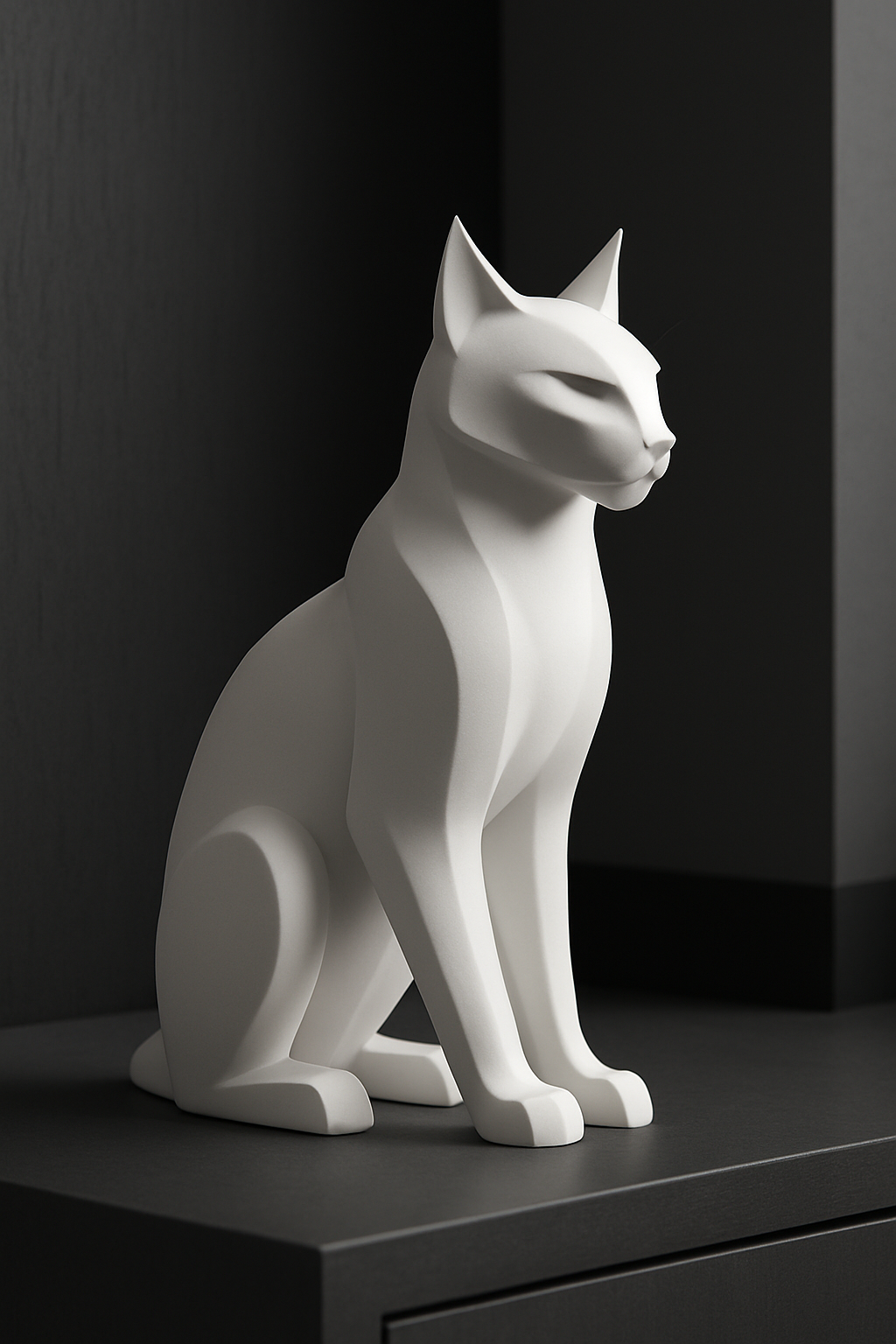 Minimalistische Katzenfigur