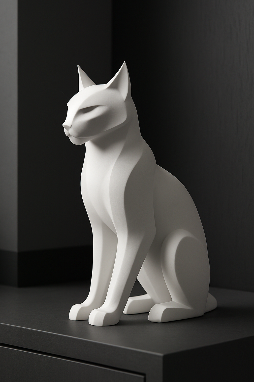 Minimalistische Katzenfigur