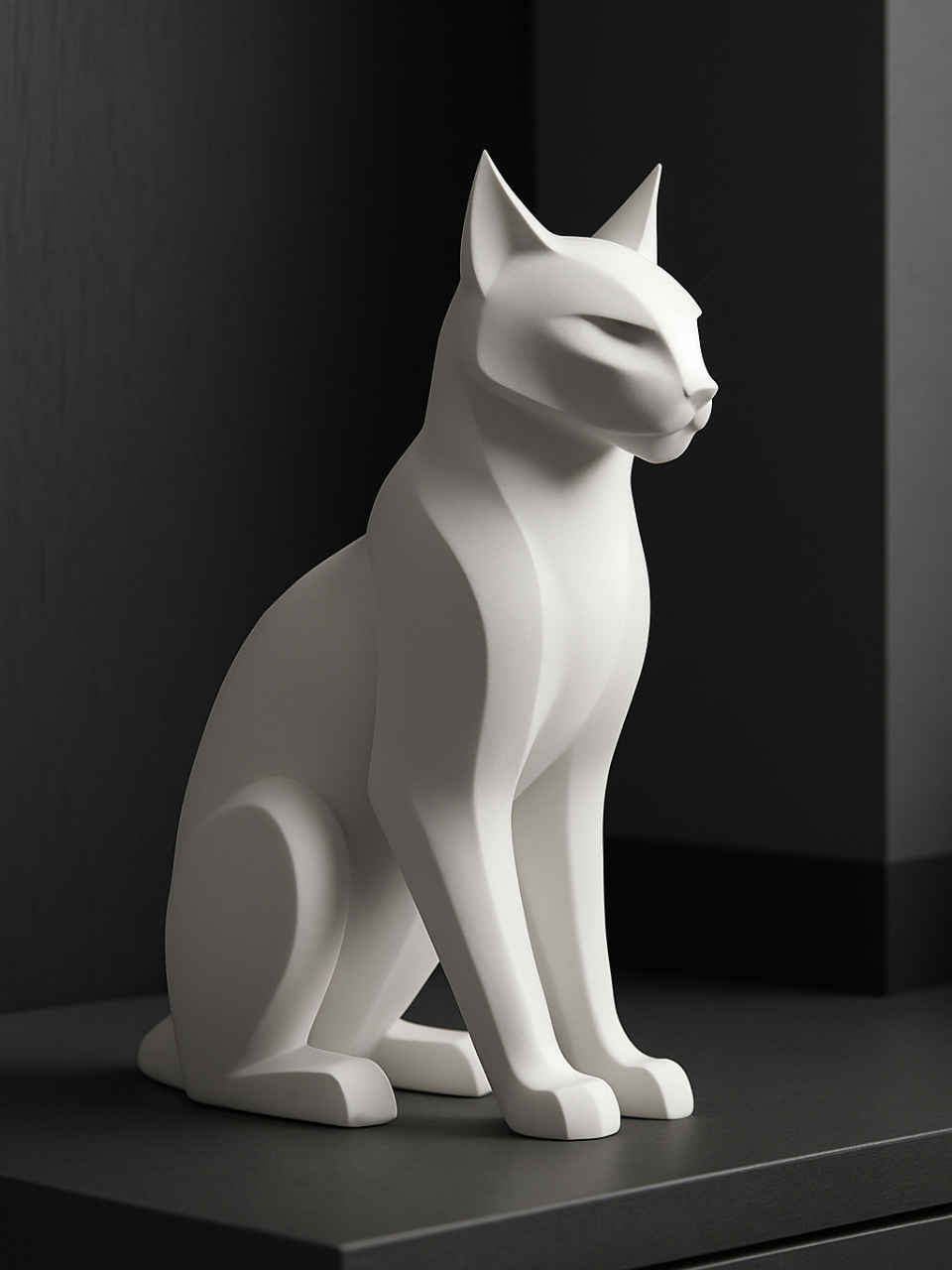Minimalistische Katzenfigur